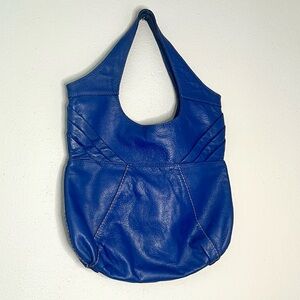 Lucky Brand “Pleats of Love” Blueberry Leather Hobo Bag